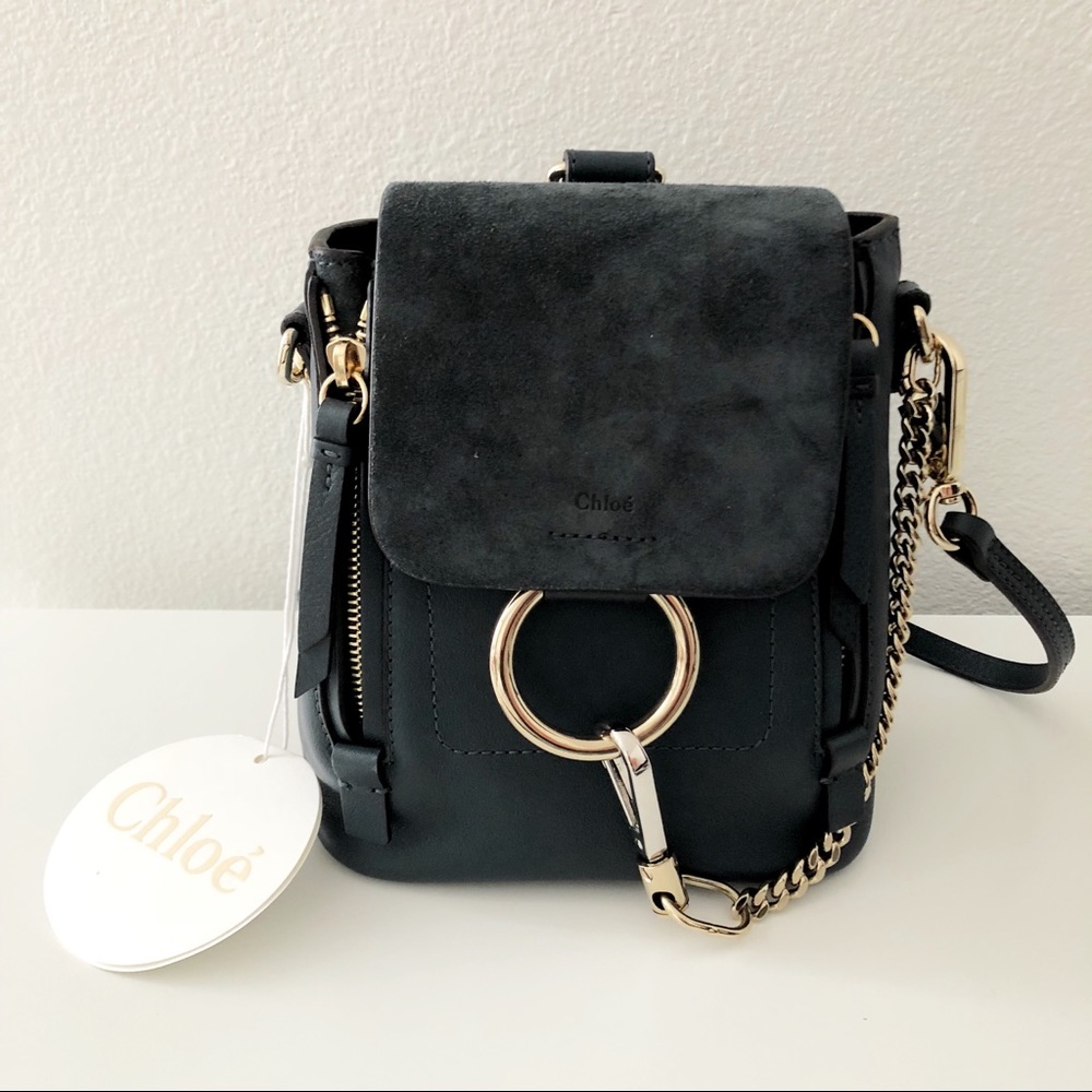 Chloe Faye Mini Backpack Silver Blue